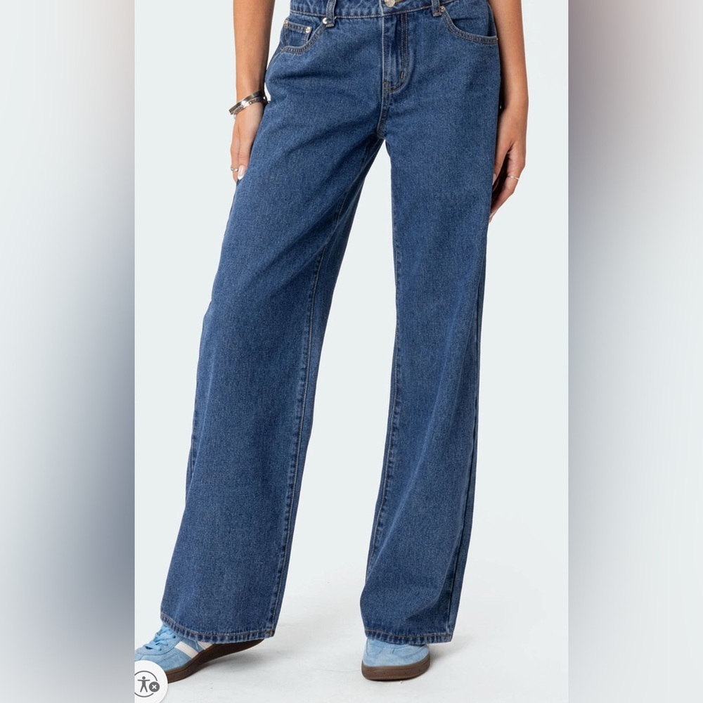 NWT Edikted Raelyn Low Rise Jean sz Small - Picture 2 of 6